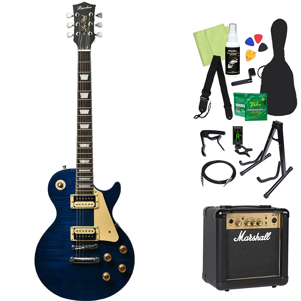 Amazon | Bacchus BLP-FMH/R STB エレキギター初心者14点セット【MG10